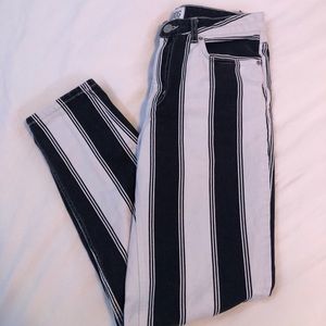 Urban Outfitters Black and White Stripe Jeans
